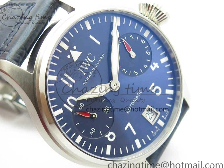 MIROTIME 0507 Supportive Big Pilot IW501008 “Boutique London” SS ZF Best Edition Blue Dial on Blue Leather Strap A 7106